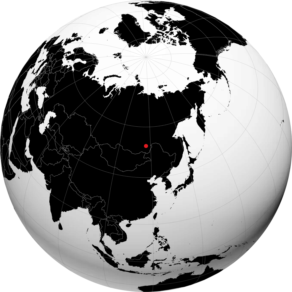 Chernyshevsk sur le globe