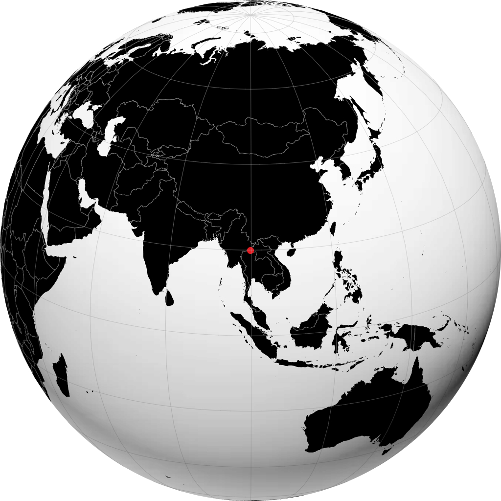 Chiang Rai sur le globe