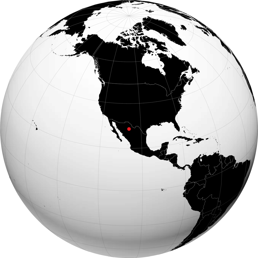 Chihuahua sur le globe