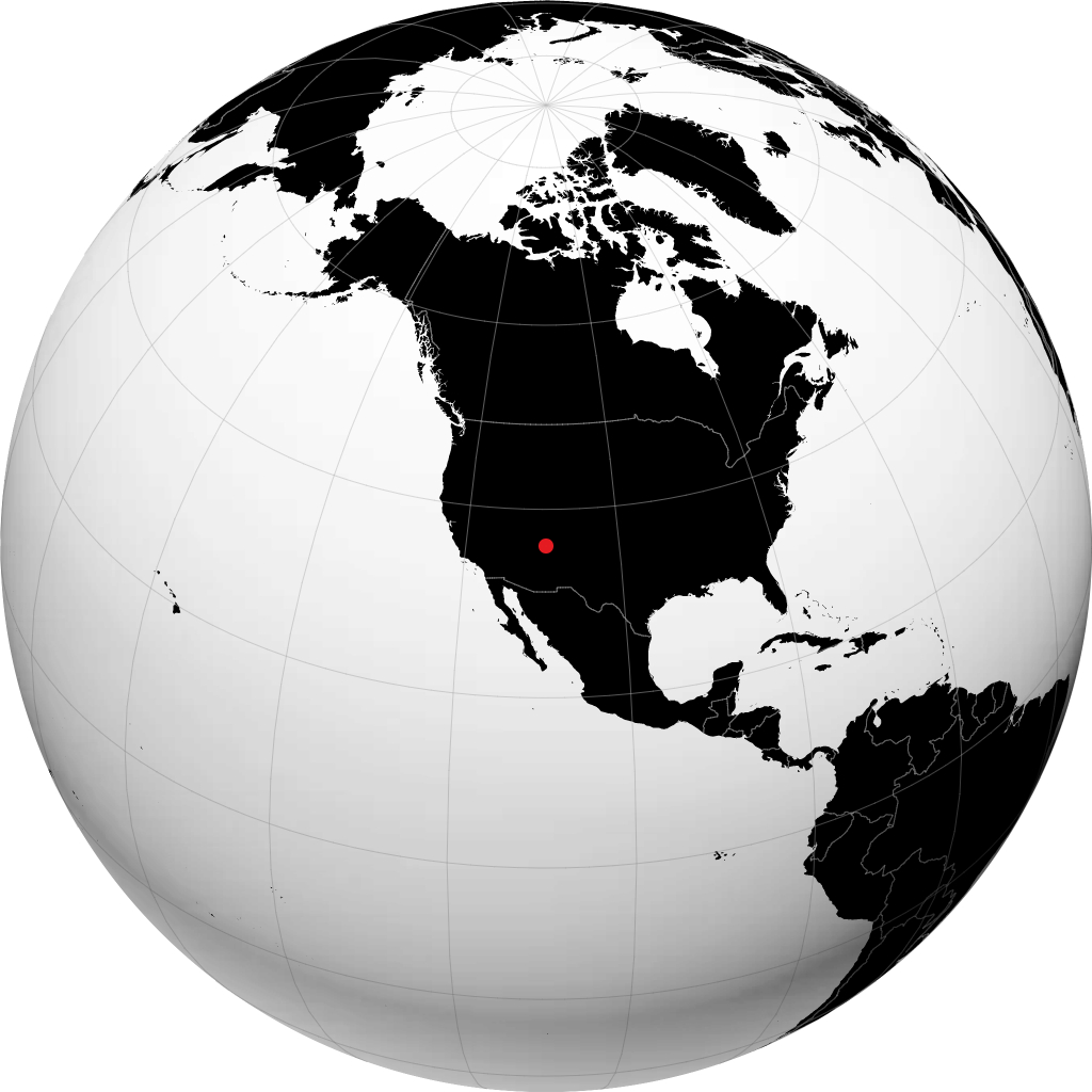 Chinle sur le globe