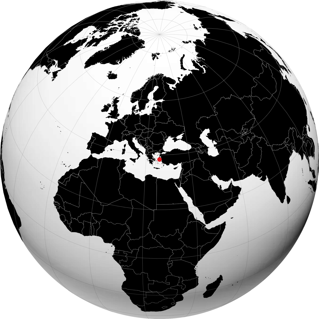 Chios sur le globe