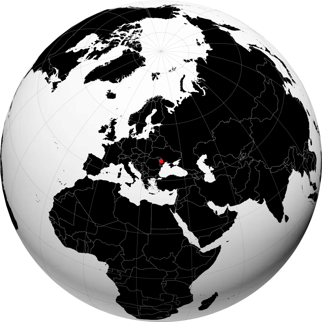 Chisinau sur le globe