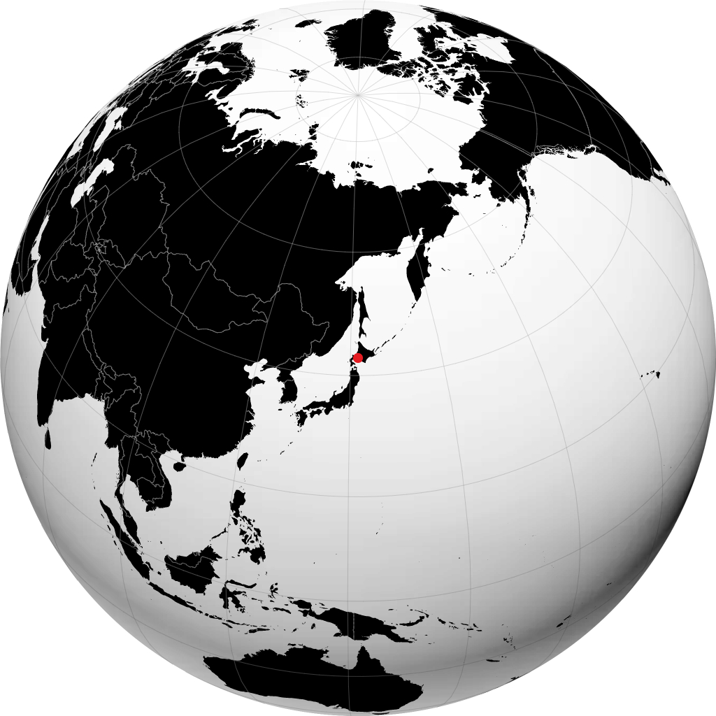 Chitose sur le globe