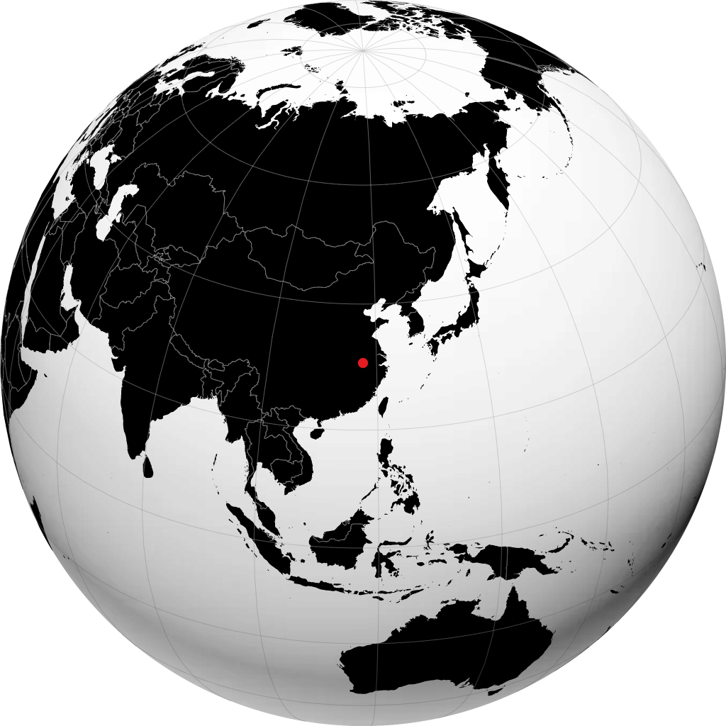 Chizhou sur le globe