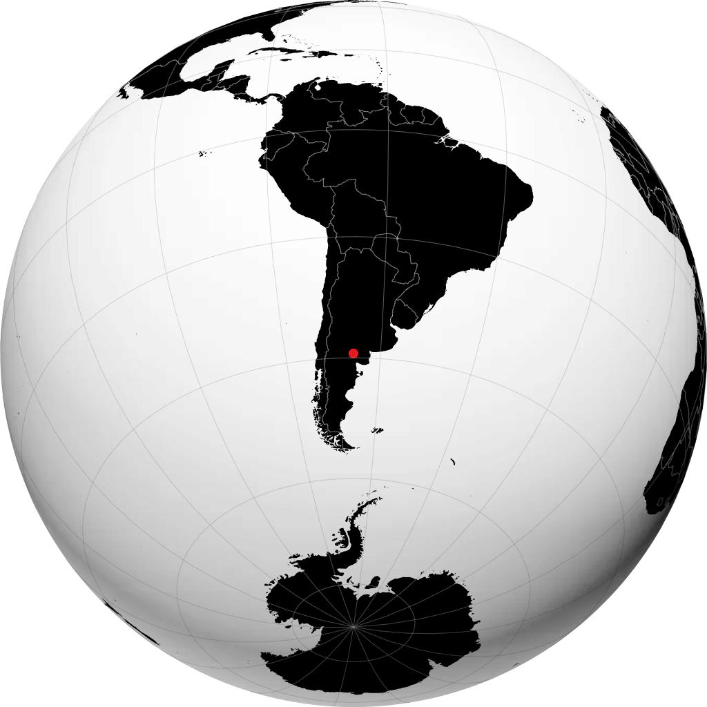 Choele Choel sur le globe