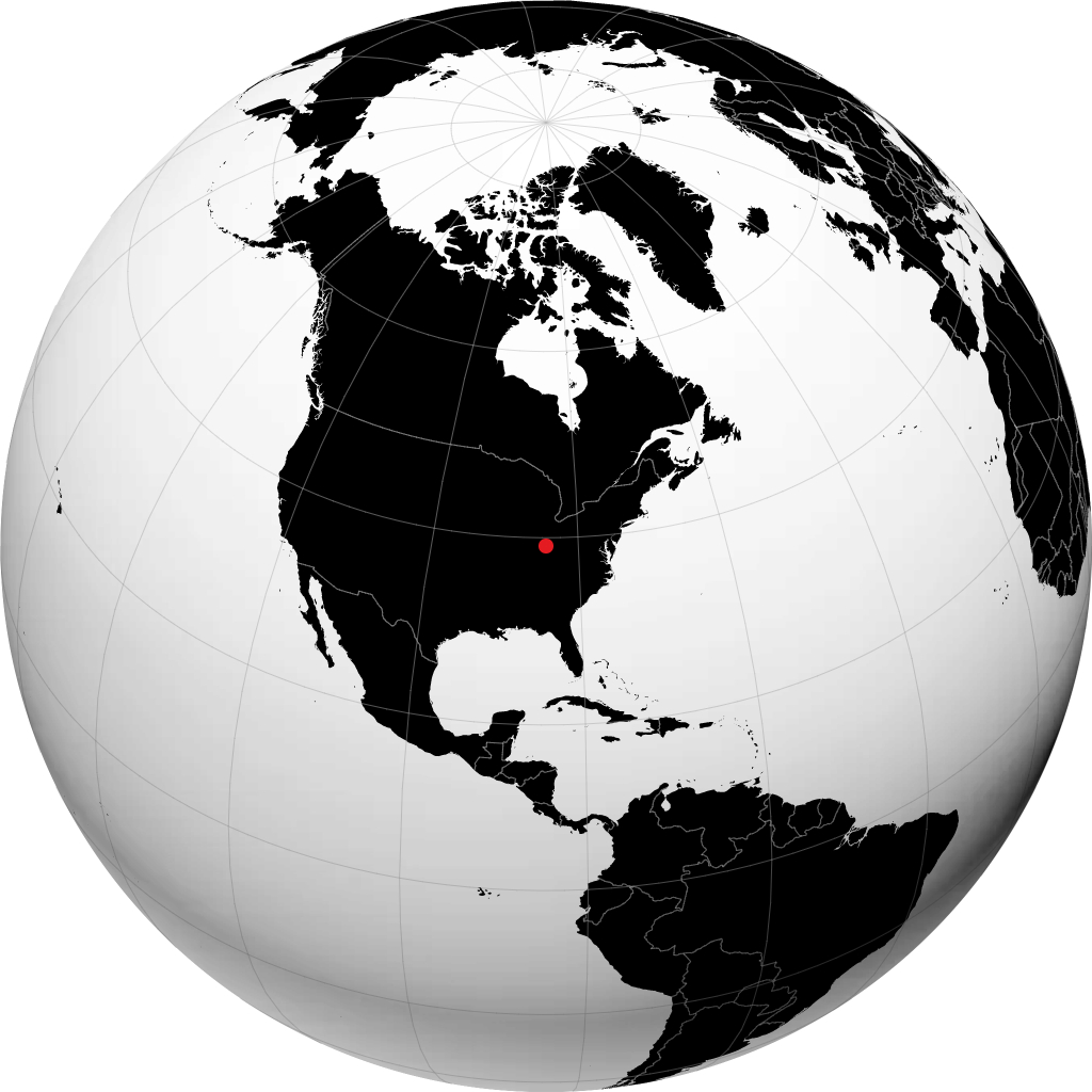 Cincinnati sur le globe