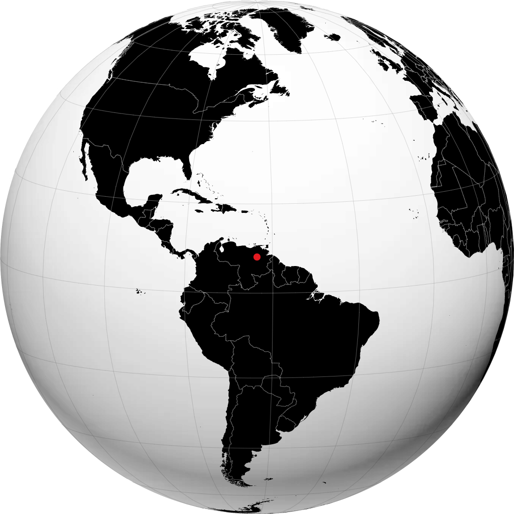 Ciudad Bolívar sur le globe