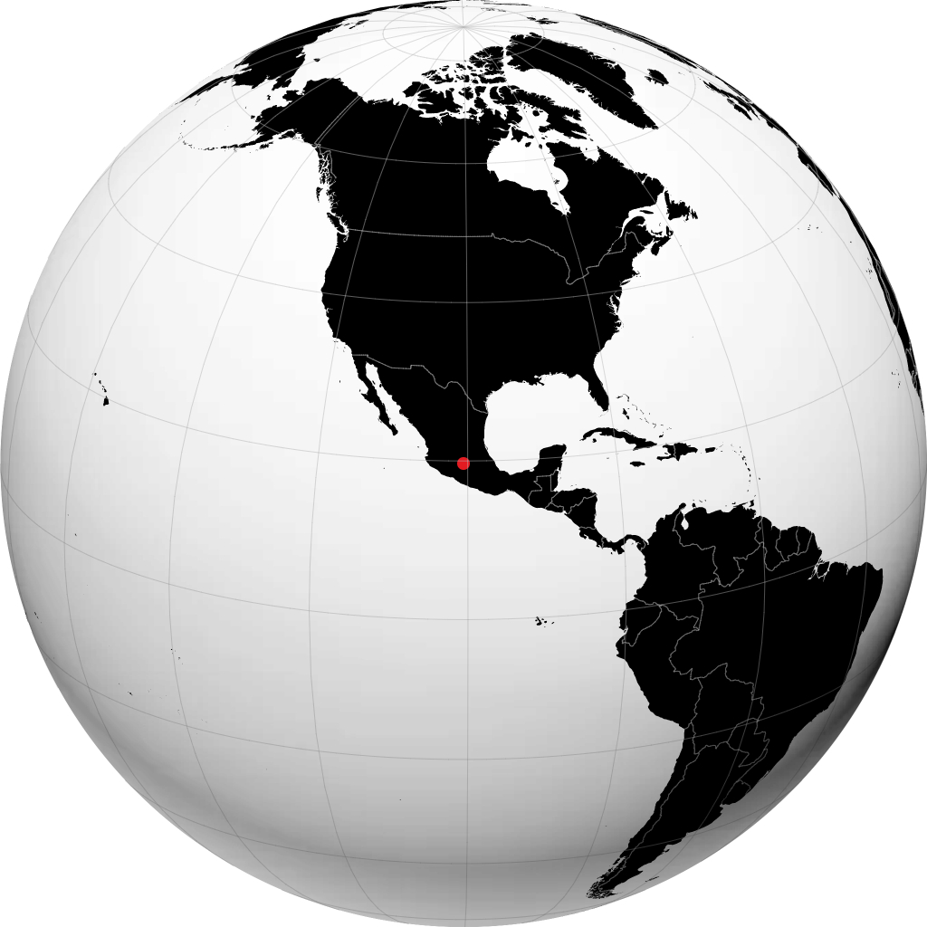 Ciudad Hidalgo sur le globe