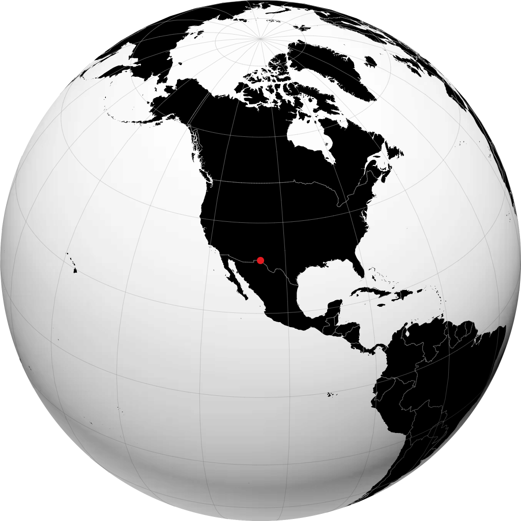 Ciudad Juárez sur le globe