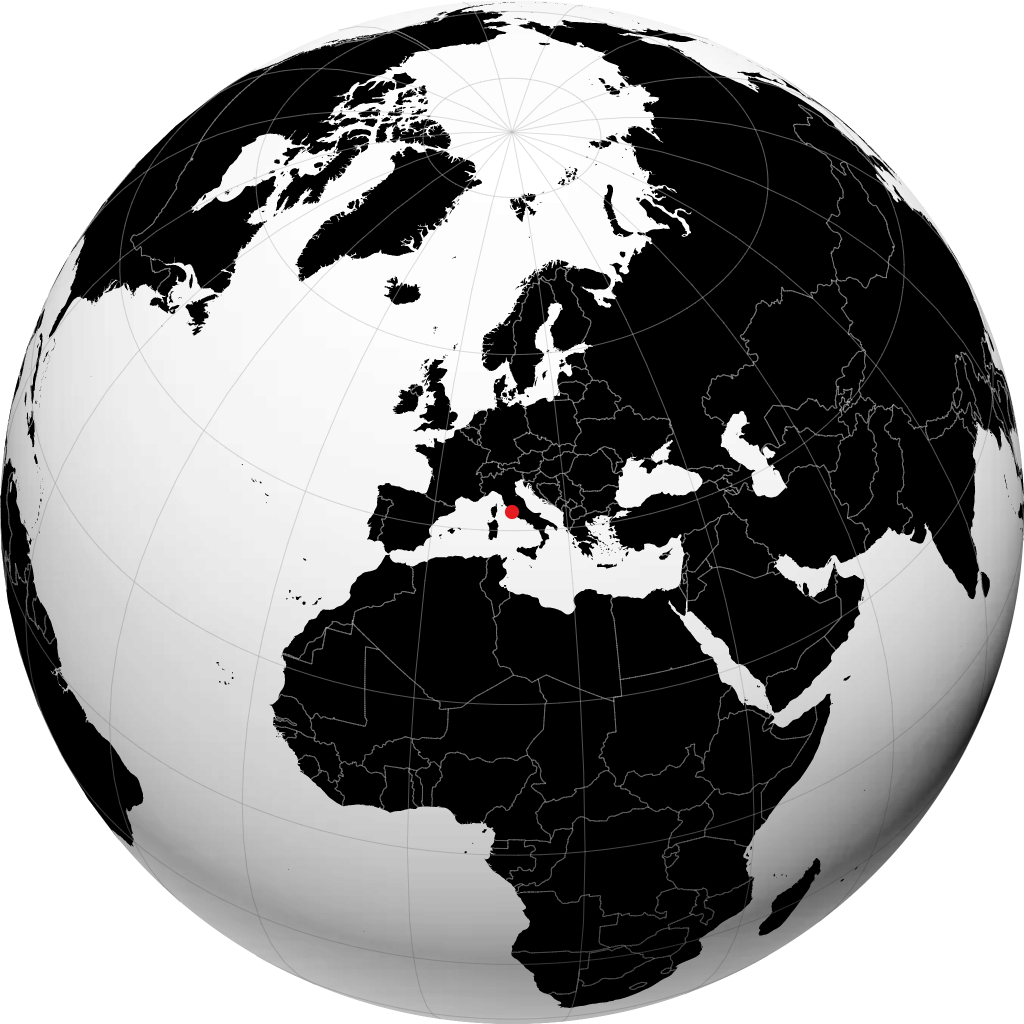 Civitavecchia sur le globe