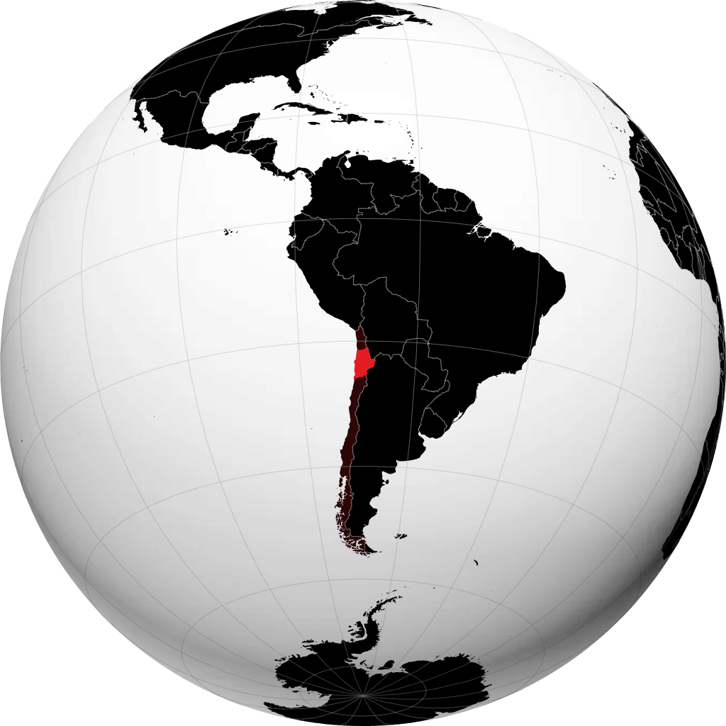 Antofagasta sur le globe