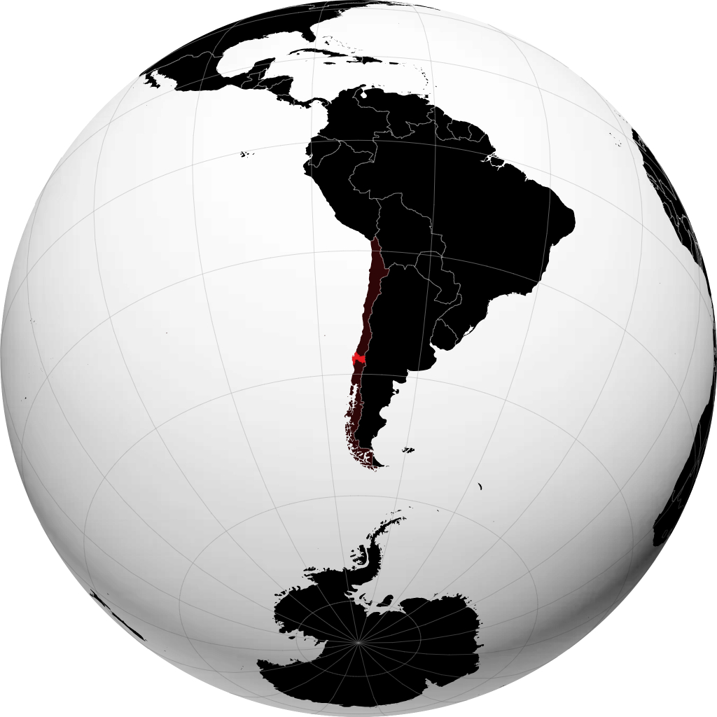 Région du Biobío sur le globe