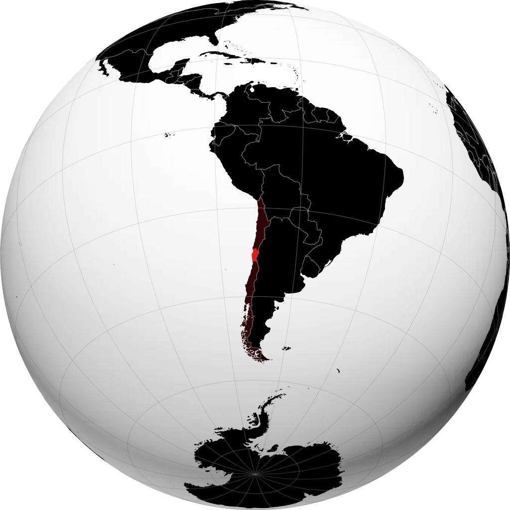Coquimbo sur le globe