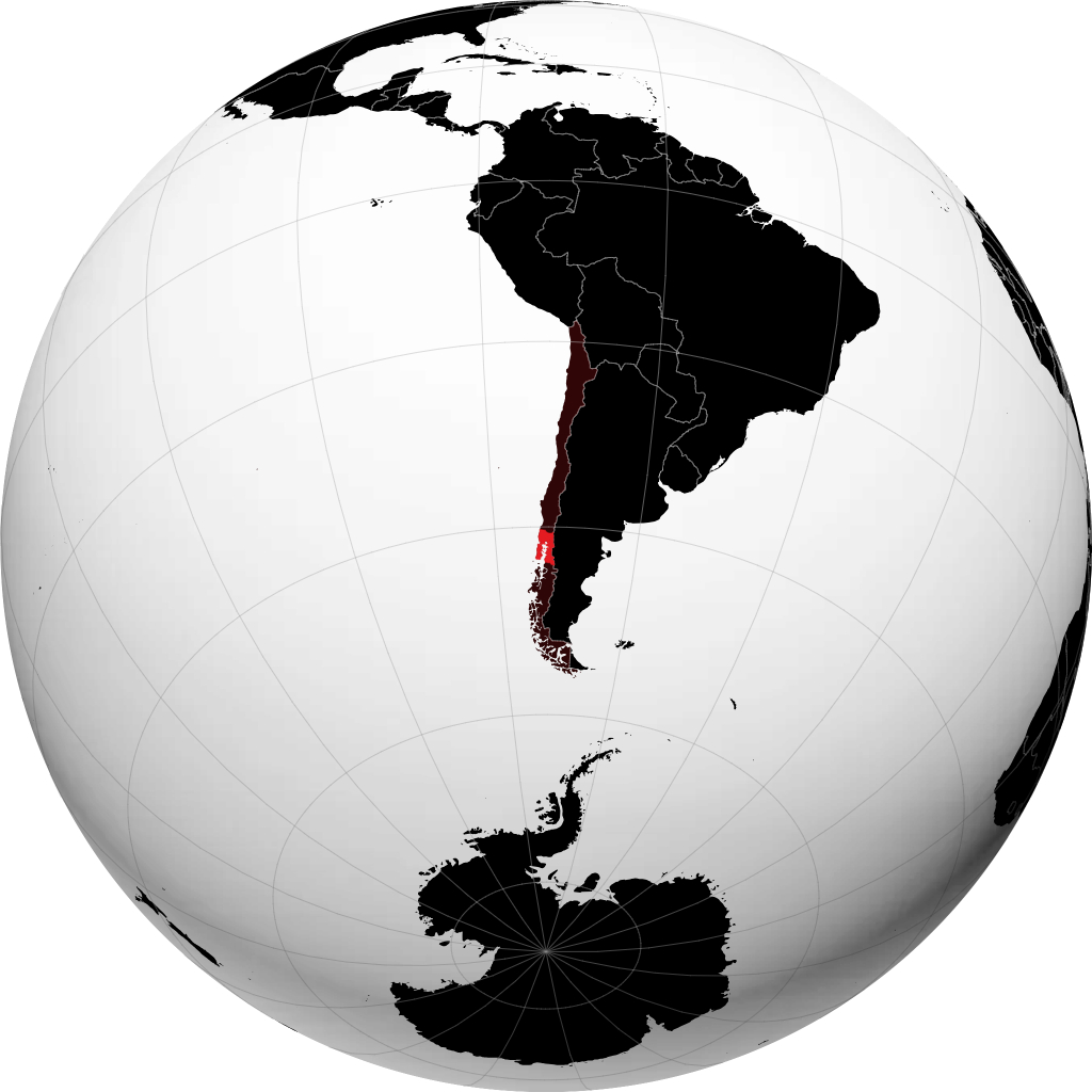 Los Lagos sur le globe