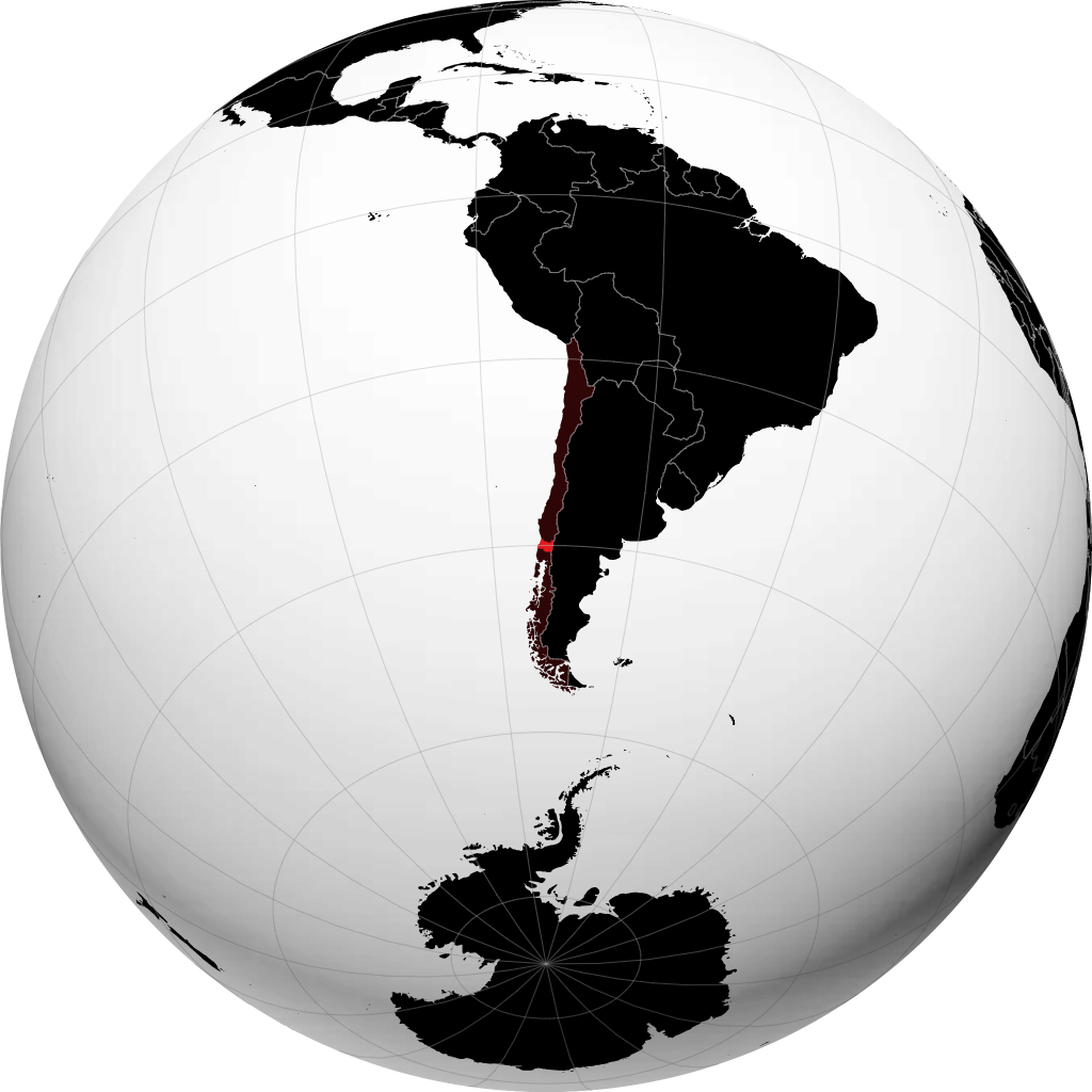 Région de Los Ríos sur le globe