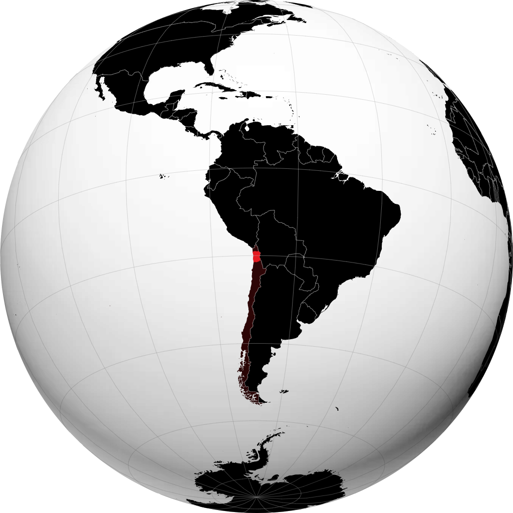Région de Tarapacá sur le globe