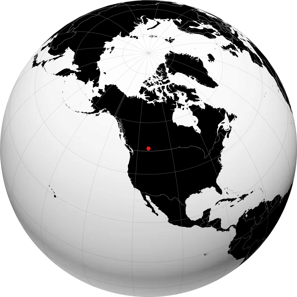 Claresholm sur le globe