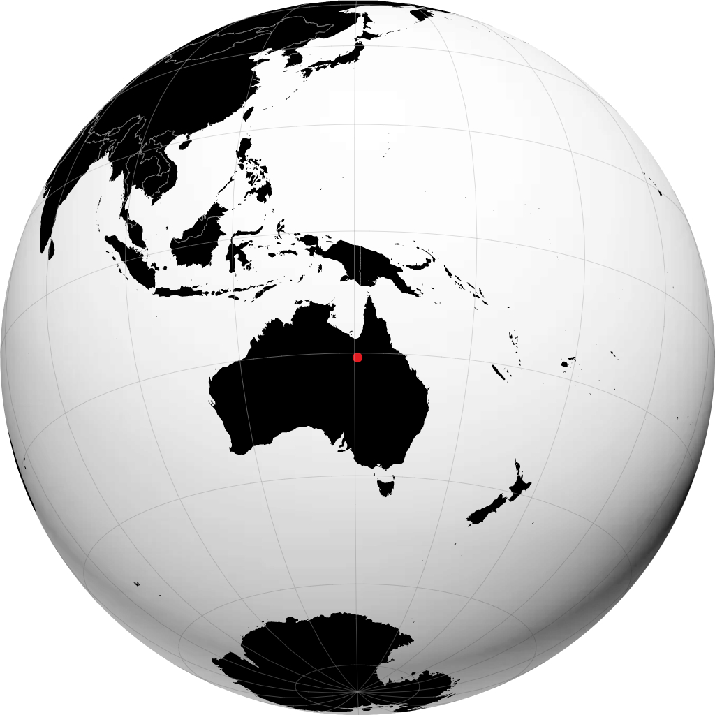 Cloncurry sur le globe