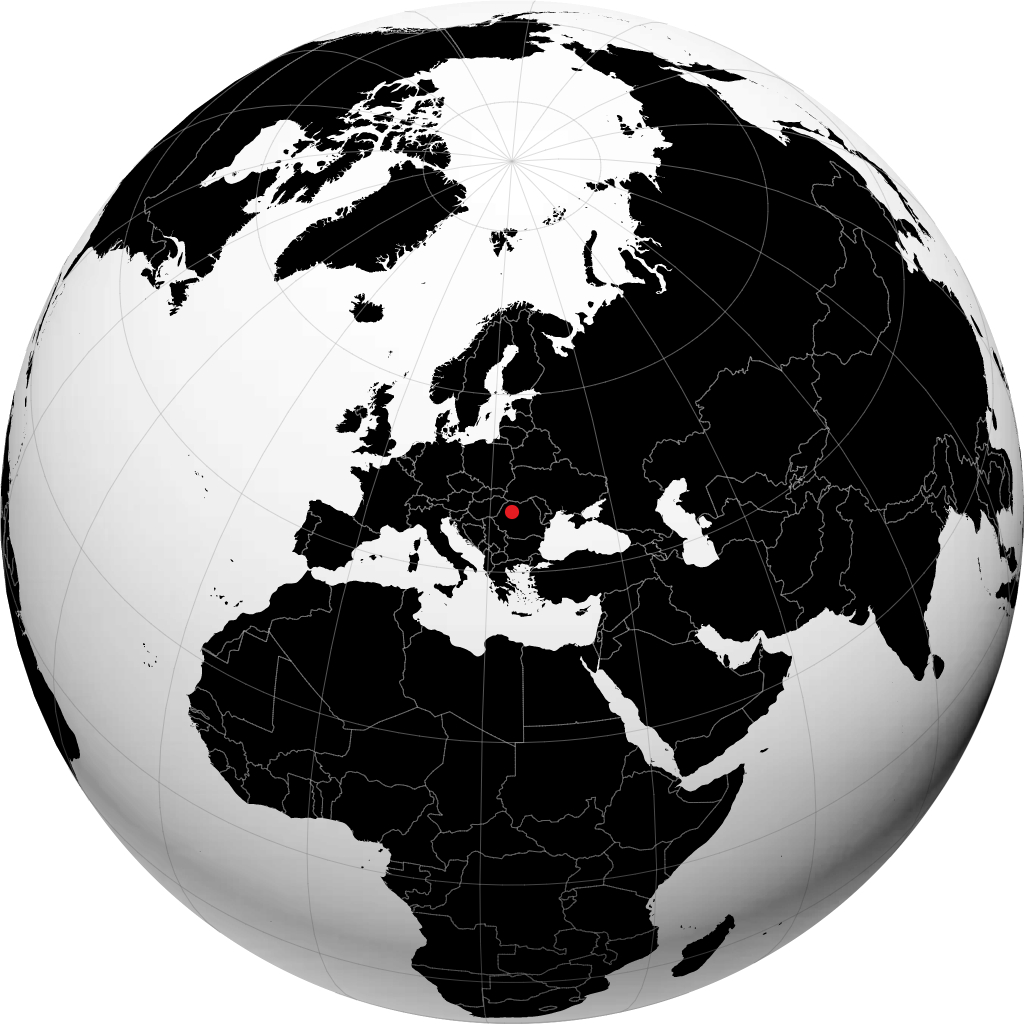 Cluj-Napoca sur le globe