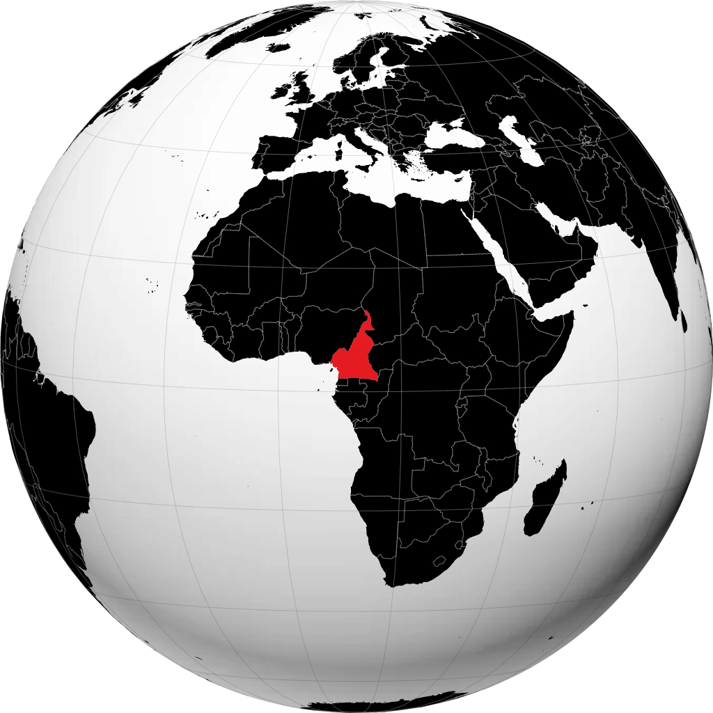 Cameroun sur le globe
