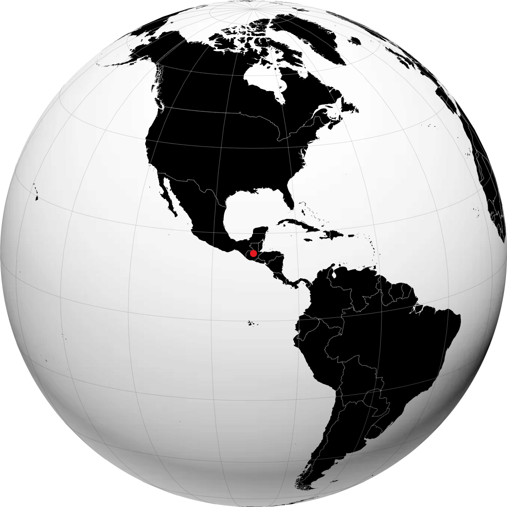 Cobán sur le globe