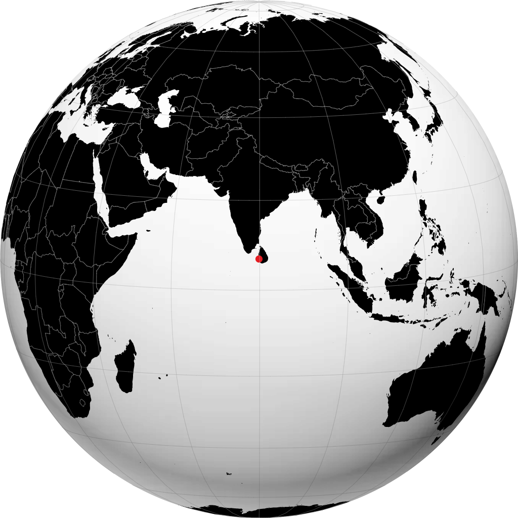 Colombo sur le globe
