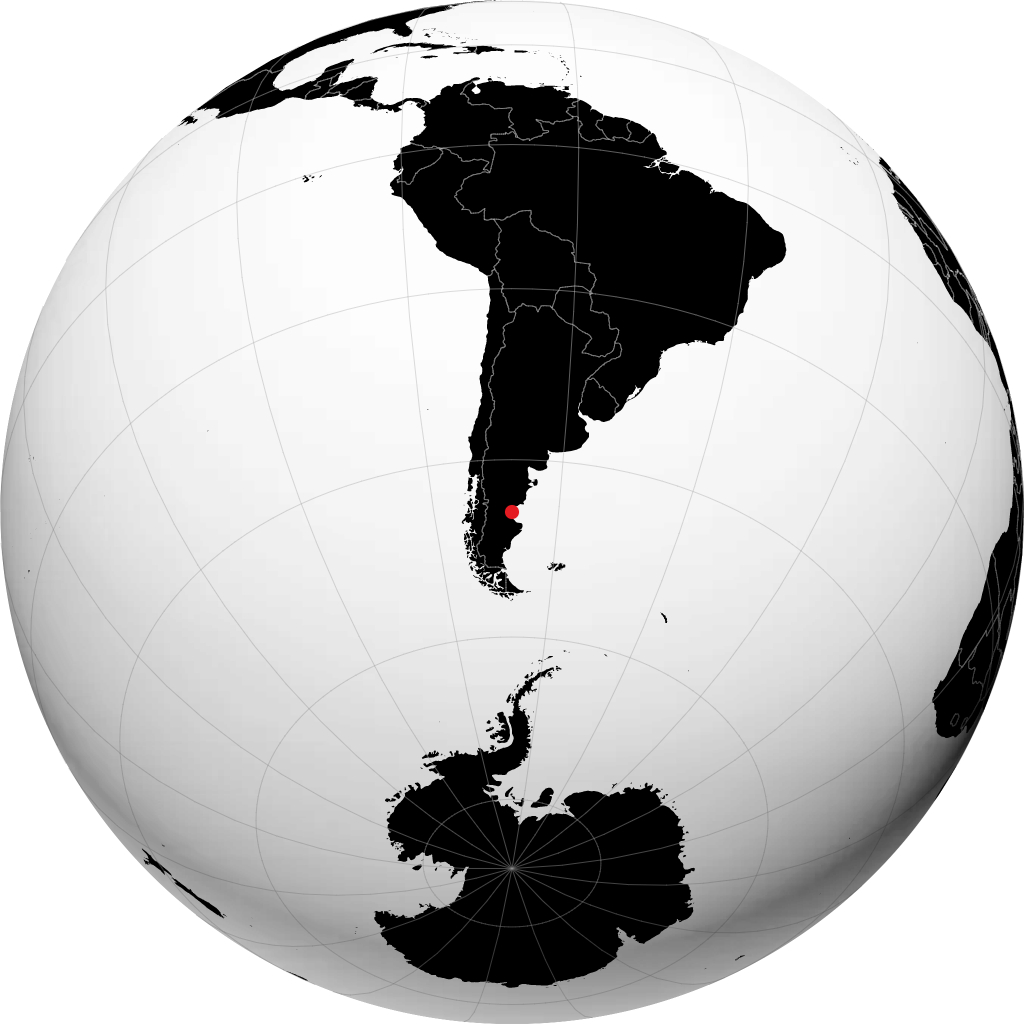 Comodoro Rivadavia sur le globe