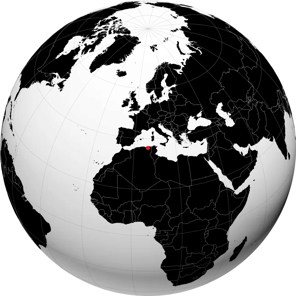 Constantine sur le globe