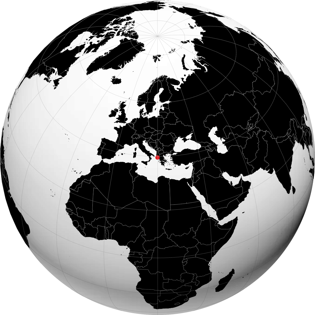 Corfou sur le globe