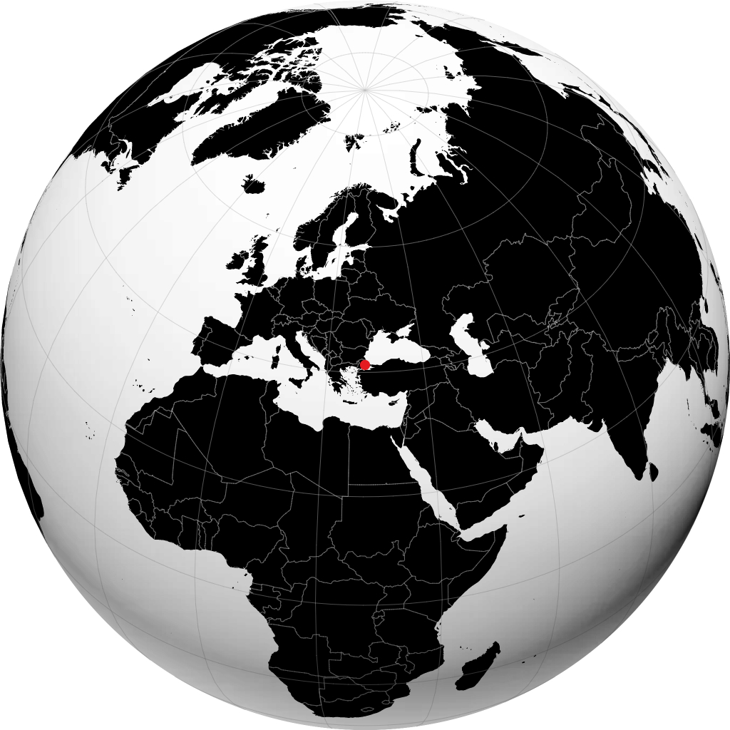 Çorlu sur le globe