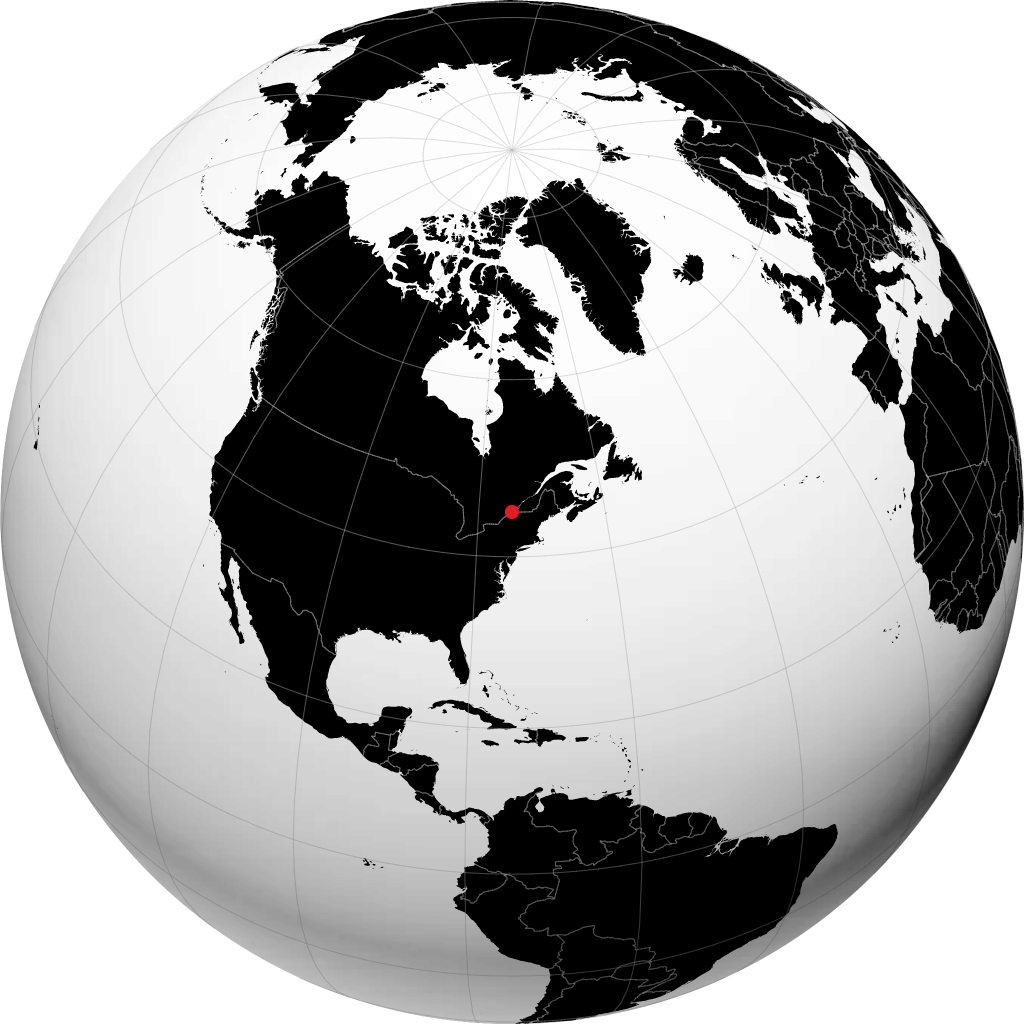 Cornwall sur le globe