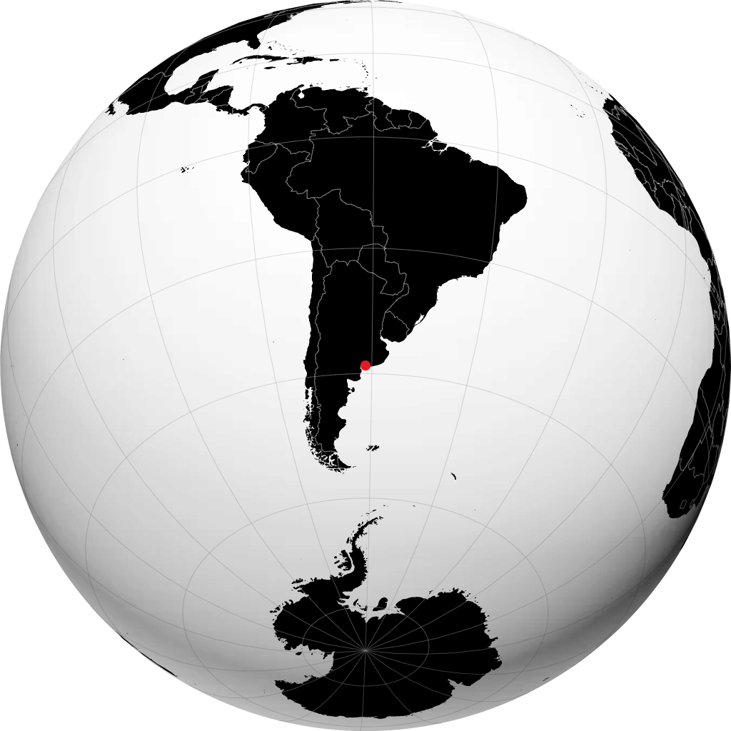Coronel Dorrego sur le globe
