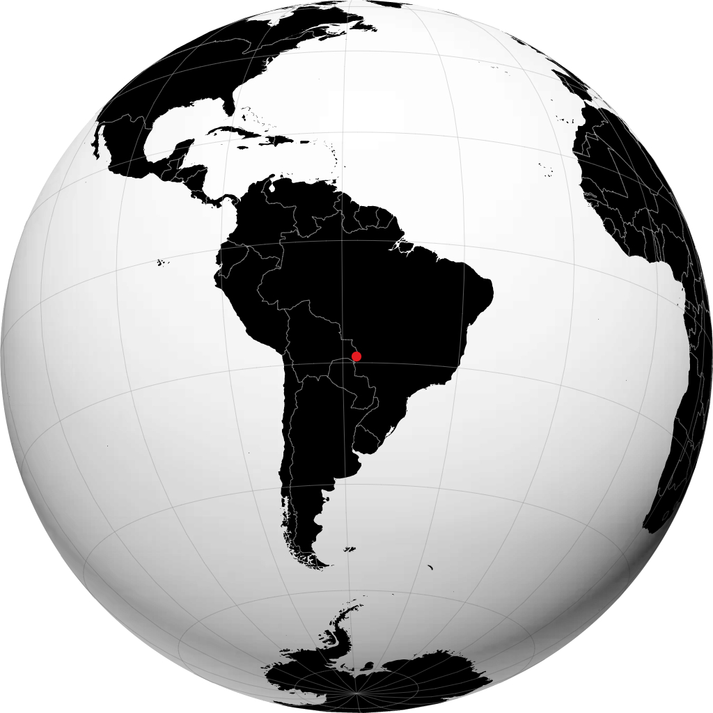 Corumbá sur le globe