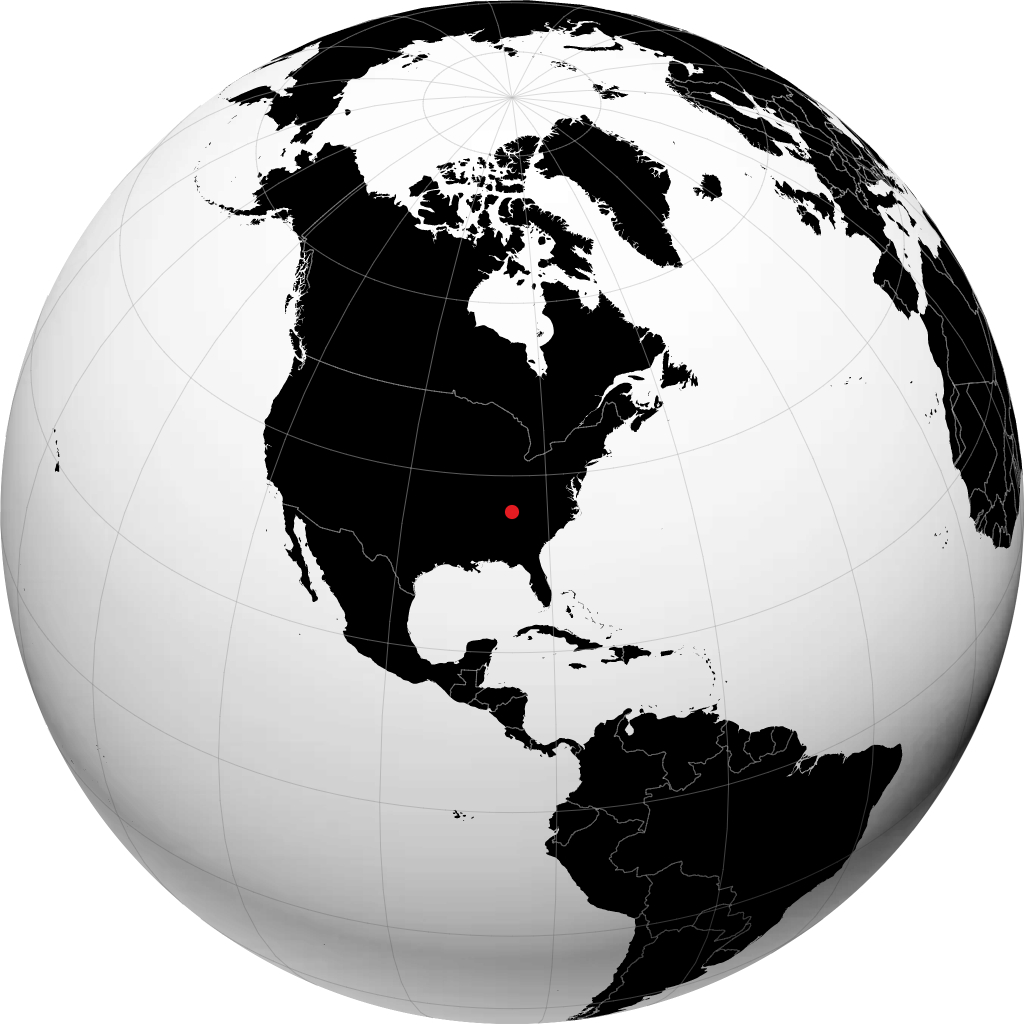 Crossville sur le globe