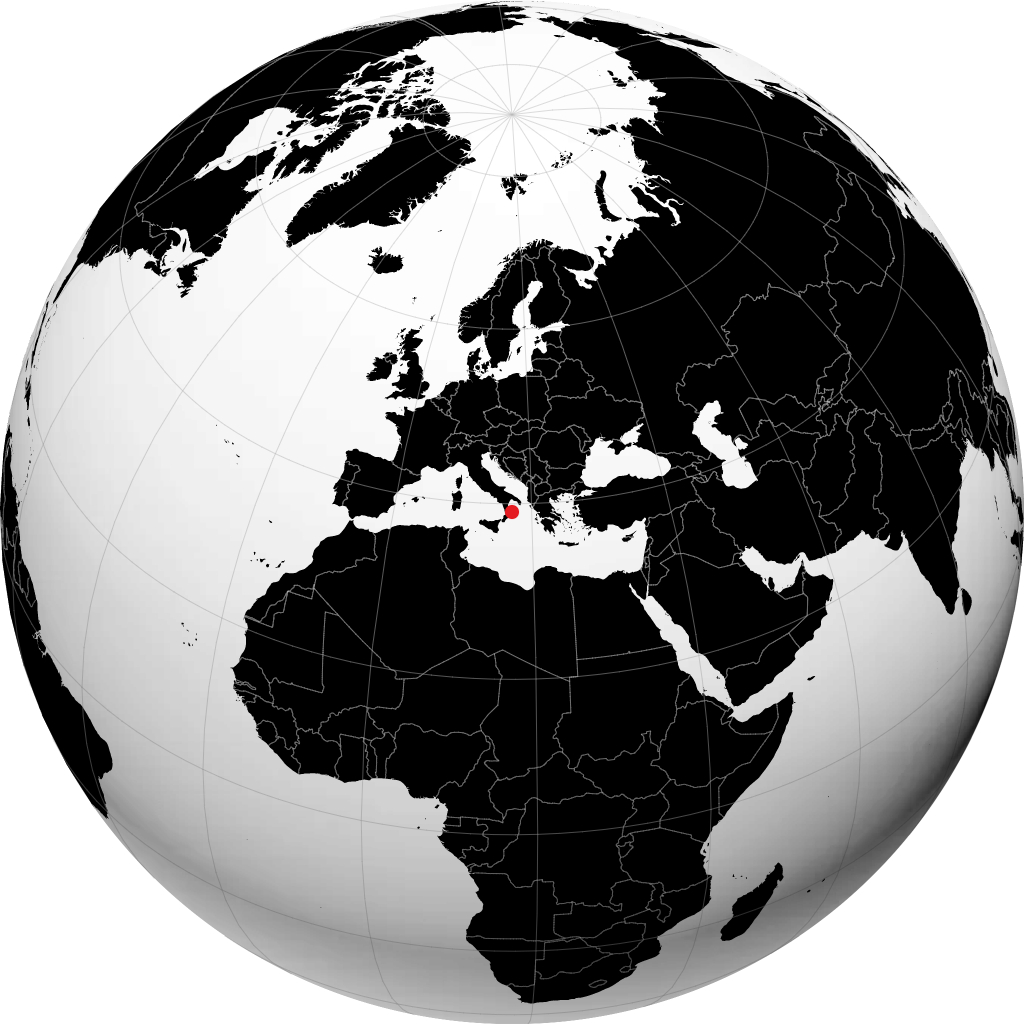 Crotone sur le globe