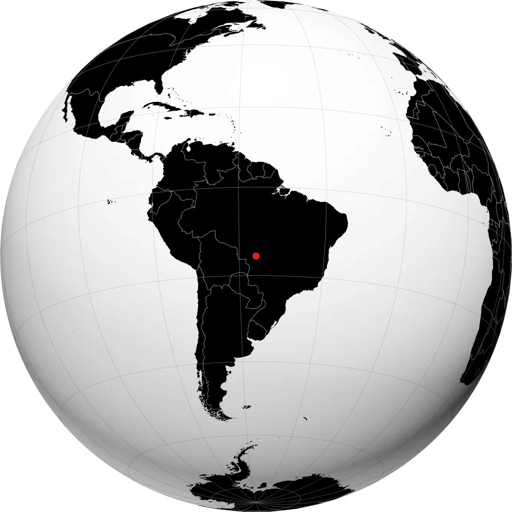 Cuiabá sur le globe