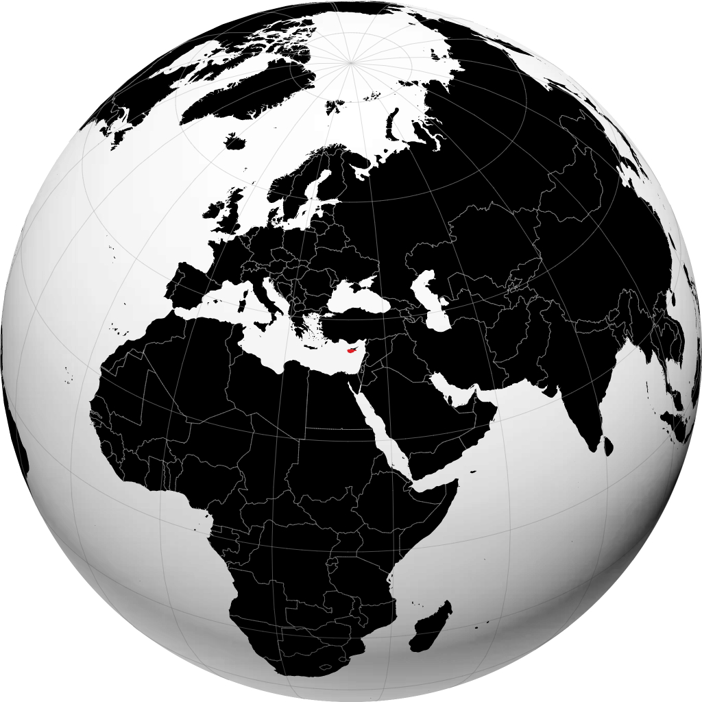 Chypre sur le globe