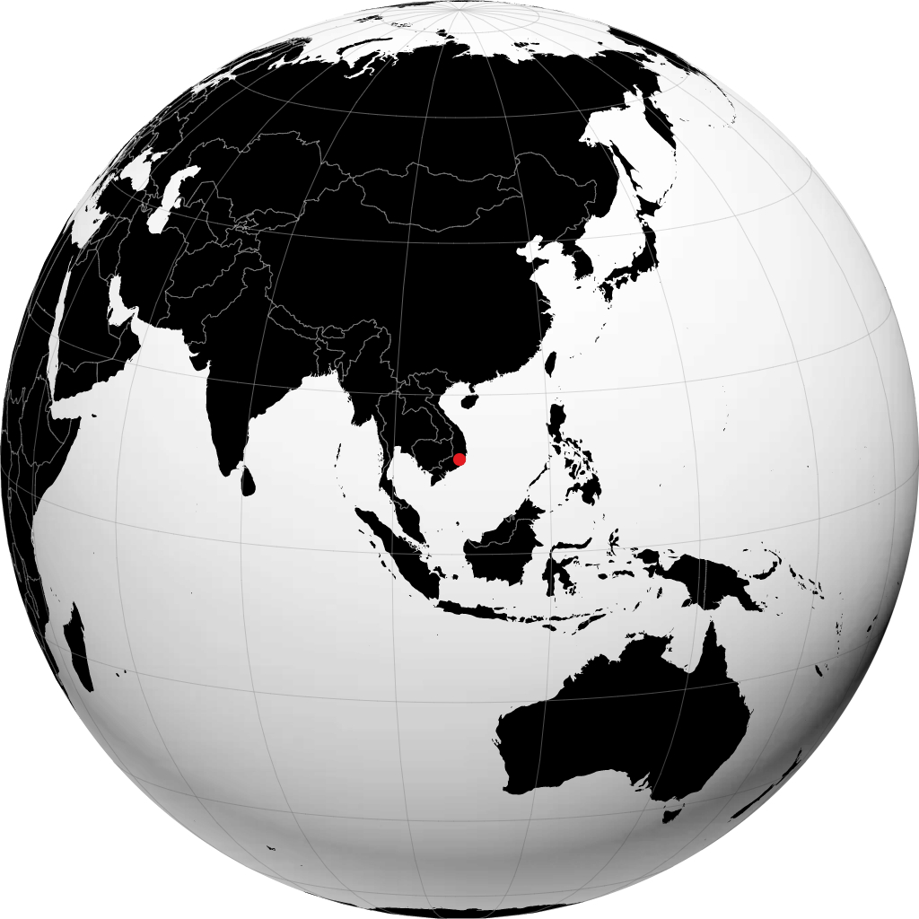 Da Lat sur le globe