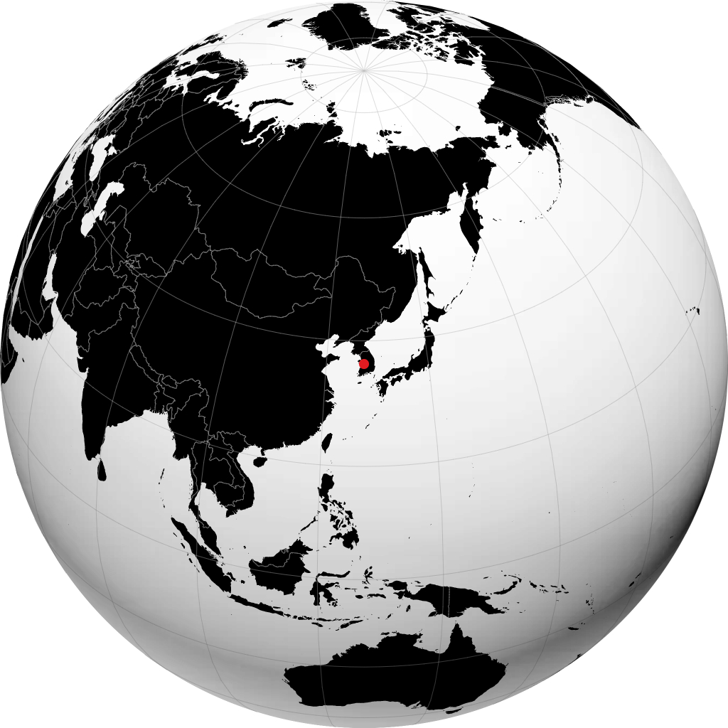 Daejeon sur le globe