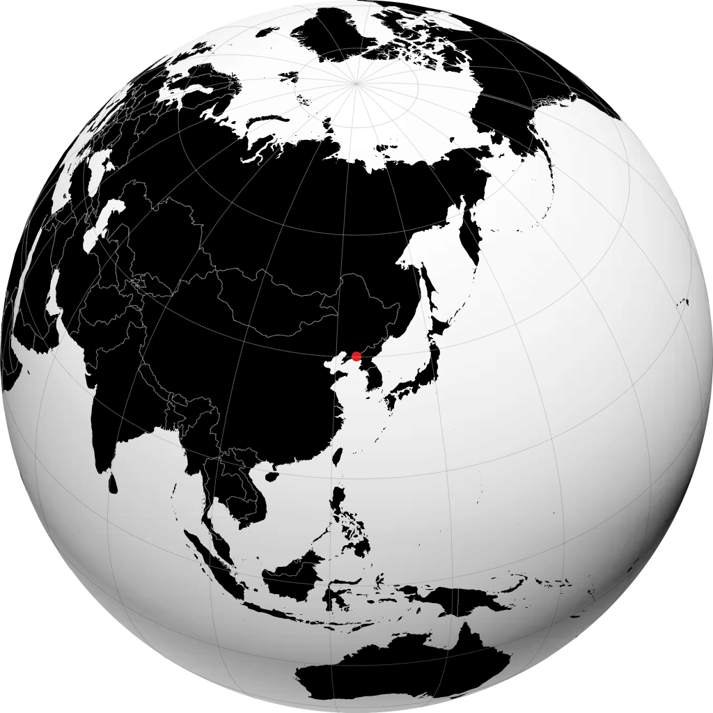 Dandong sur le globe