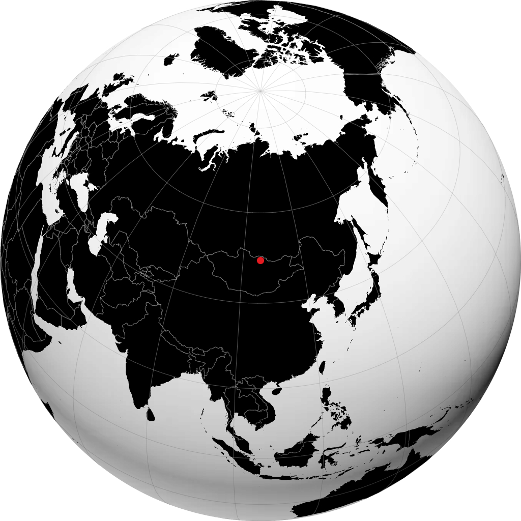 Darhan sur le globe