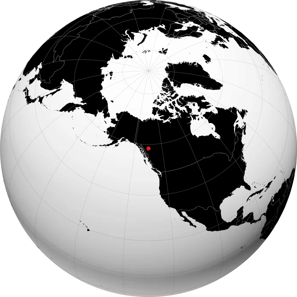 Dease Lake sur le globe