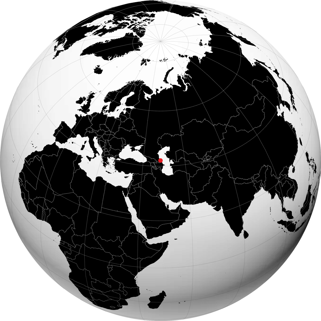 Derbent sur le globe
