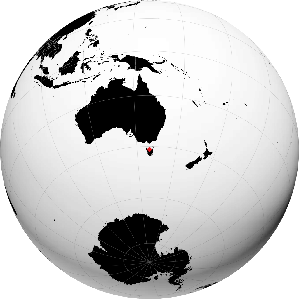 Devonport sur le globe