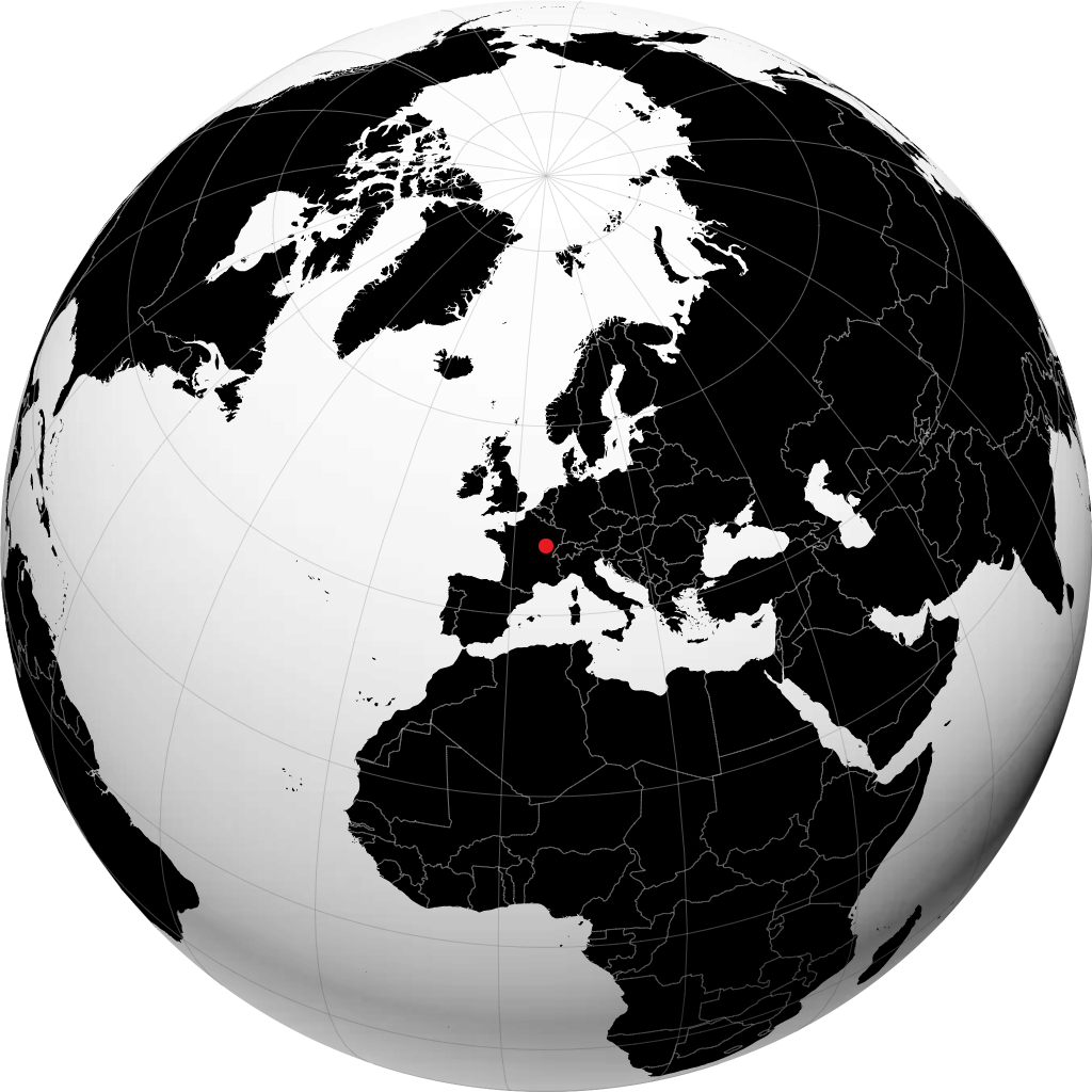 Dijon sur le globe