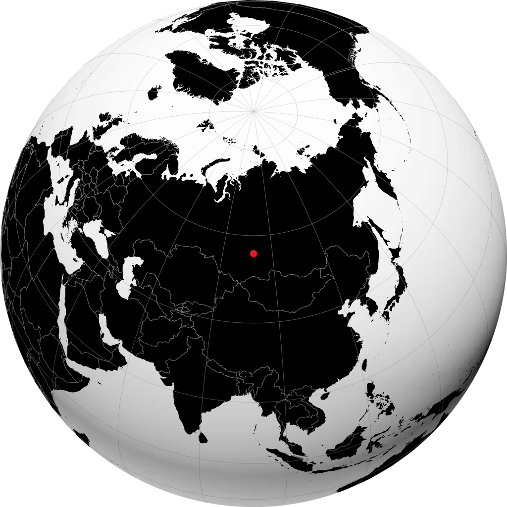 Divnogorsk sur le globe