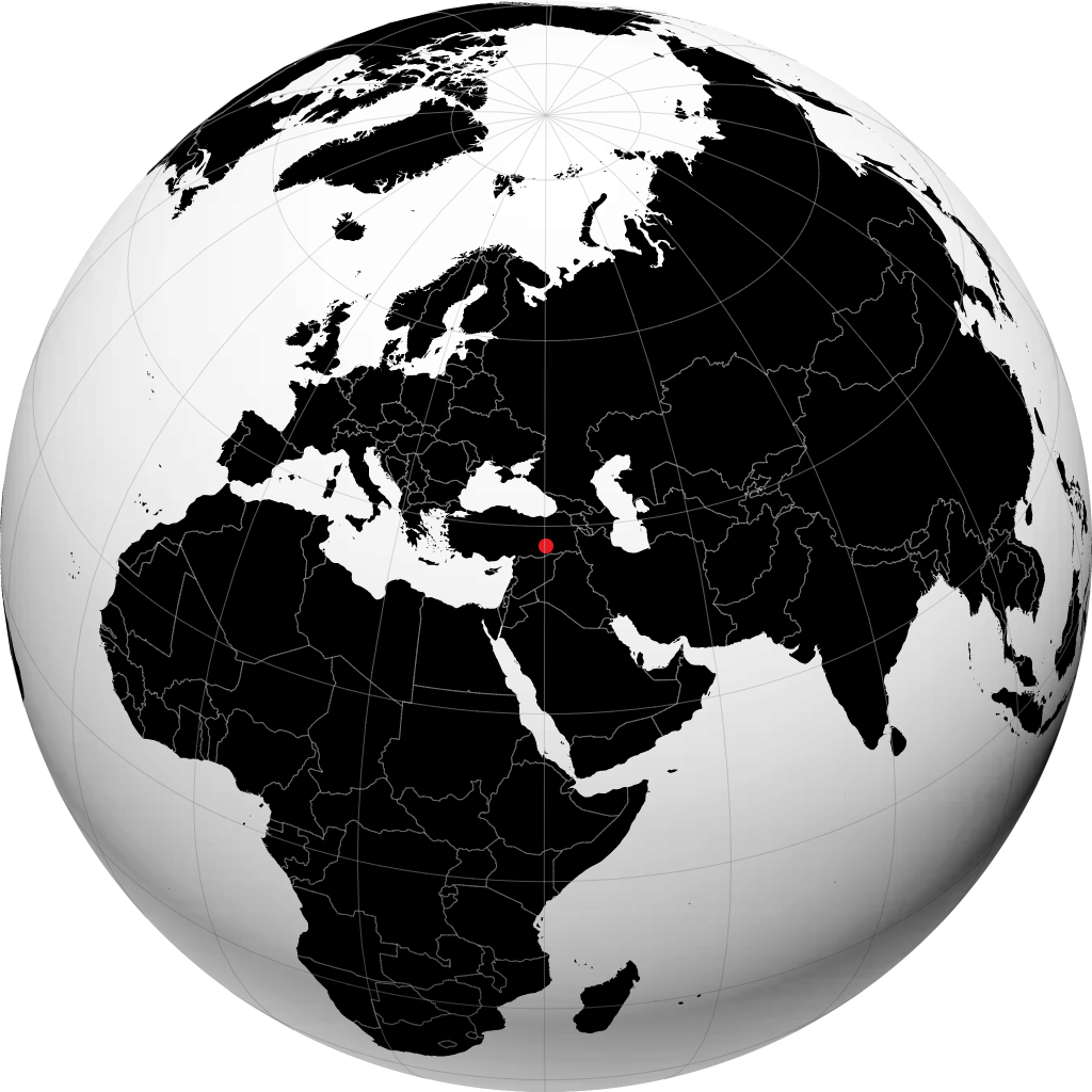 Diyarbakir sur le globe