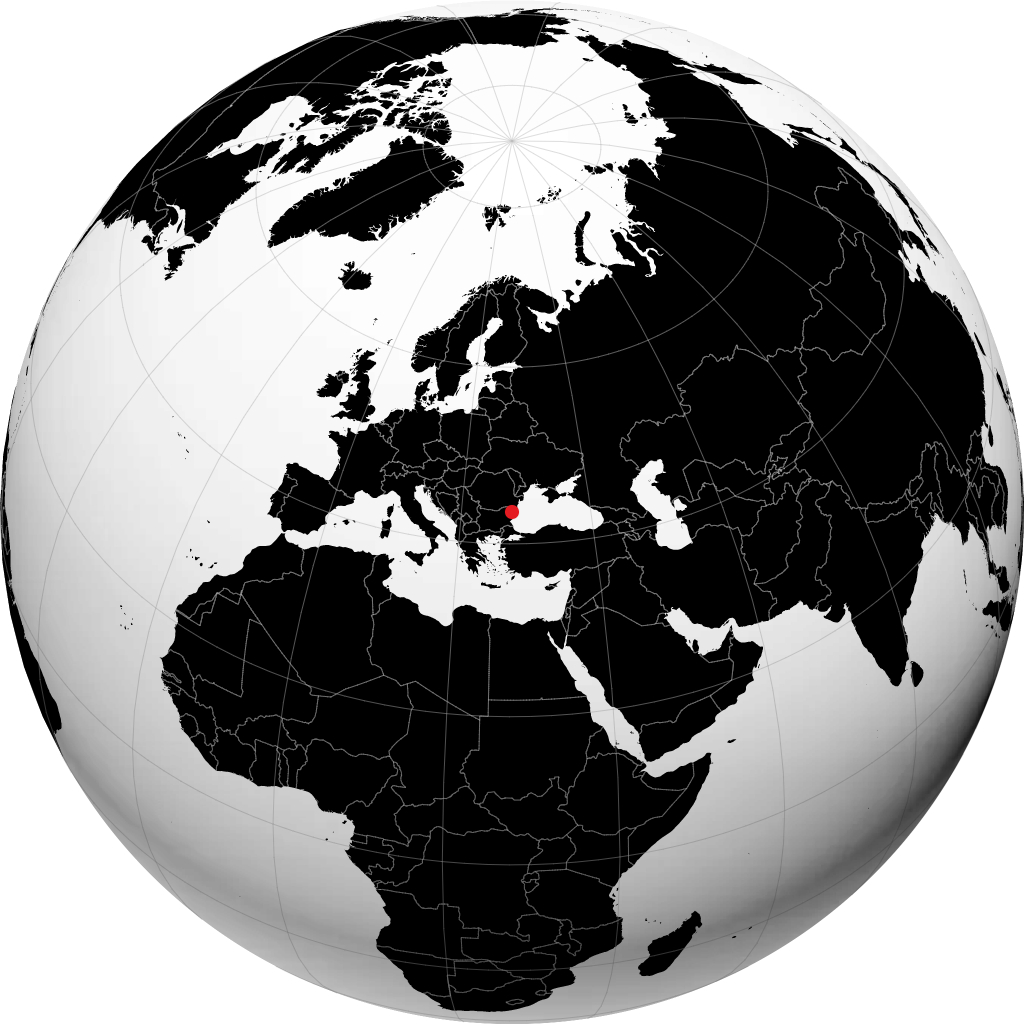 Dobrich sur le globe