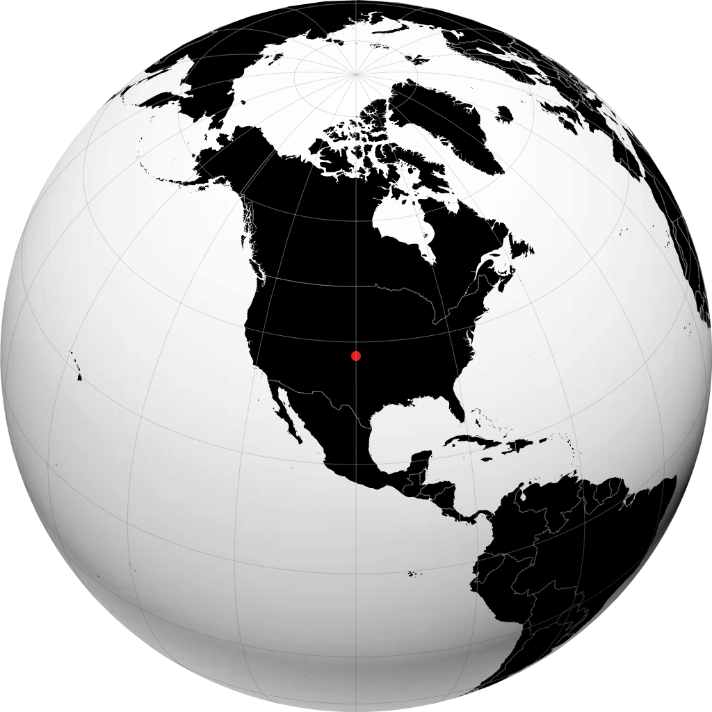 Dodge City sur le globe