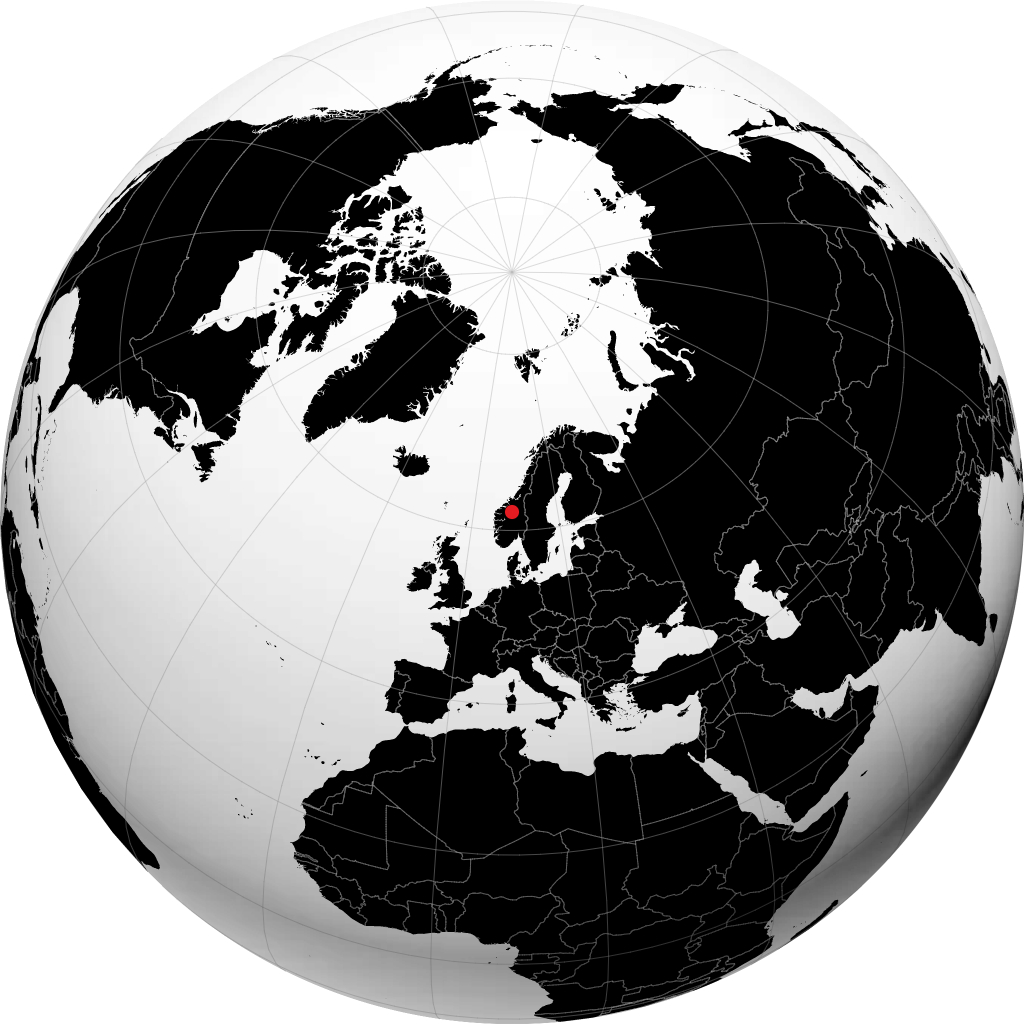 Dombås sur le globe